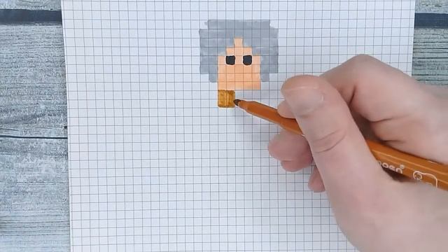 Как нарисовать Гаррика Олливандера по клетчкам / Рисунки из Гарри Поттера смотреть онлайн