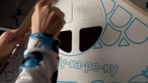 Синий Трактор Плей - Распаковка домик из картона и раскраска для детей малышей