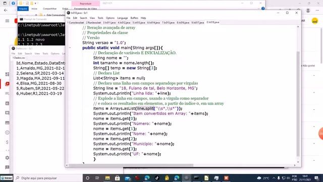 Java - Jv018 - Lendo linha CSV - String.List смотреть онлайн