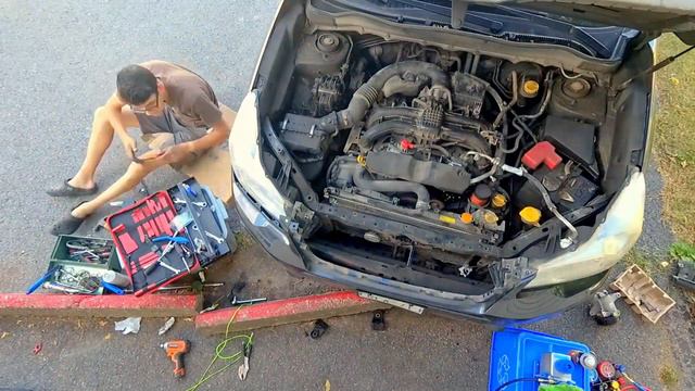 2014 Subaru Forester AC Compressor/Condenser Swap Timelapse смотреть онлайн