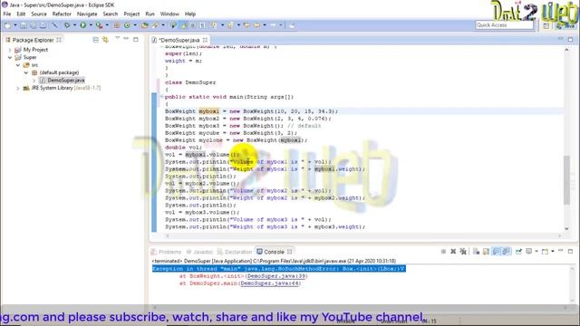 Using Super methods and member in Java -Object Oriented Concept | Engineering | VTU смотреть онлайн