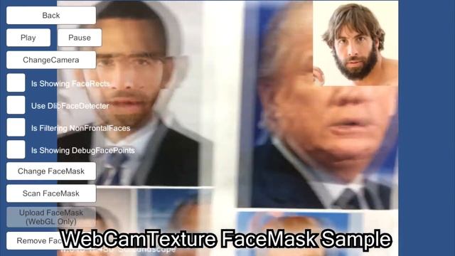 Face Mask Example using OpenCV for Unity смотреть онлайн