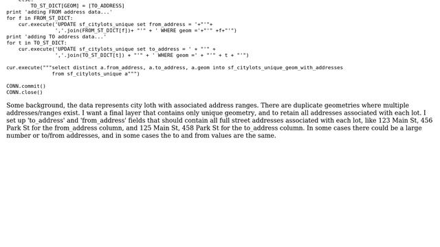 GIS: Performance tuning Python code to query and update data in PostGIS stored on local machine? смотреть онлайн