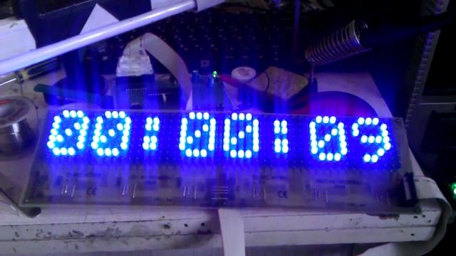 ЧАСЫ НА СВЕТОДИОДНОЙ МАТРИЦЕ 48х8 смотреть онлайн