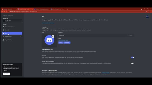 BotGhost Discord Bot Maker Tutorial - Enabling Privileged Gateway Intents