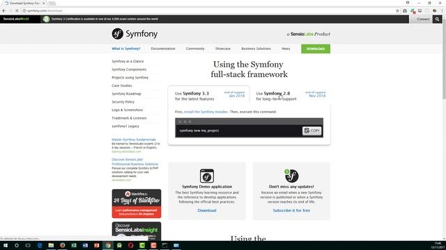 01 Installation Symfony смотреть онлайн