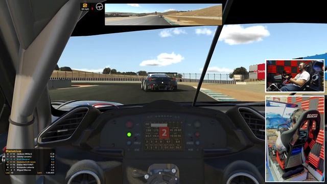 iRacing with a motion platform! (Ferrari GT3 challenge) смотреть онлайн
