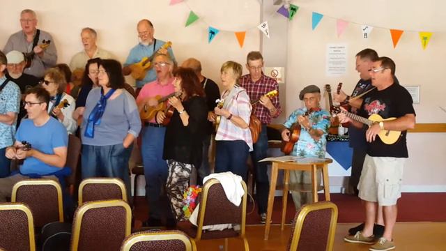 Uke performers with the Mersey Belles at Bracklesham Bay 2nd Ukulele Festival смотреть онлайн