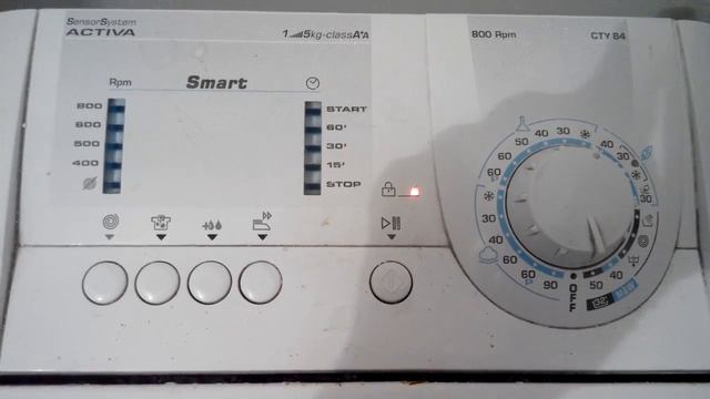 Candy Activia CTY84 Не сливает воду. Ошибка (носок застрял в сливе бака) смотреть онлайн