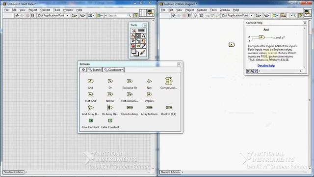 LabVIEW Tutorial #7: Boolean Functions tutorial смотреть онлайн