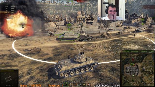 PvP T110E5 и Е100 на фугасах смотреть онлайн