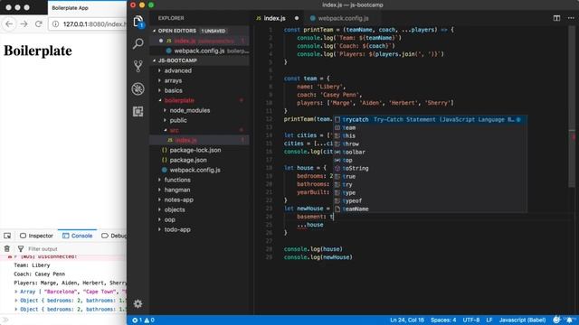 13. (NEW) Cutting-Edge JavaScript with Babel and Webpack | 24 The Object Spread Syntax смотреть онлайн