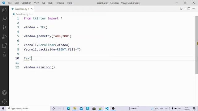 Scrollbar in Tkinter | Python Tkinter GUI Tutorial part14 смотреть онлайн