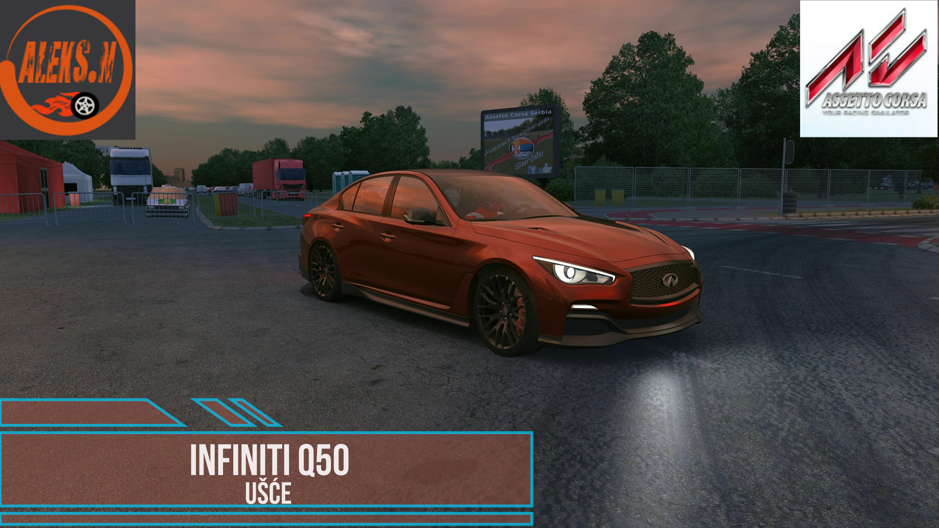 Infiniti Q50 - Ušće Belgrade | Assetto Corsa. смотреть онлайн