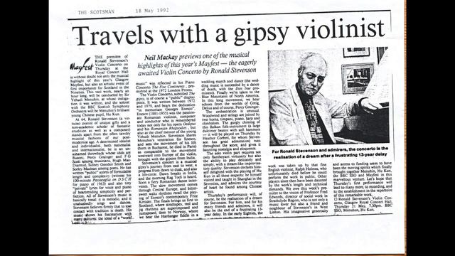 Ronald Stevenson Violin Concerto World Premiere in Memory of George Enescu dedicated and conducted смотреть онлайн