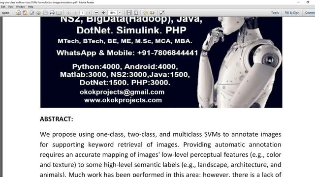 Using one class and two class SVMs for multiclass image annotation смотреть онлайн