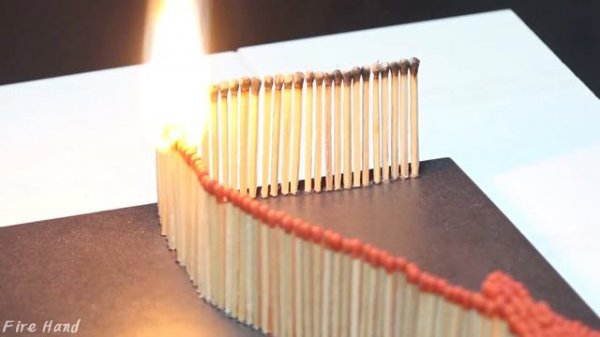 Amazing Match Chain Reaction Fire Domino Effect