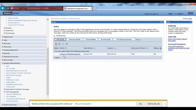 Federating a node to DMGR console in Websphere смотреть онлайн