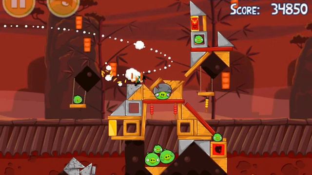 Angry Birds Seasons Level 1-8 - Mighty Dragon Eagle - 100% - Total Destruction - Year of the Dragon смотреть онлайн