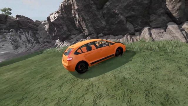 Citroen C4 test Off Road TestDrive BeamNG Drive OffRoad Game смотреть онлайн