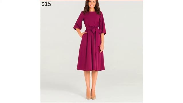 Одежда с AliExpress. Кружевное платье с рукавом фонариком и круглым вырезом. смотреть онлайн