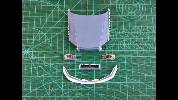 NISSAN SKYLINE R34 GTR paper model assembly. 1/24 scale.