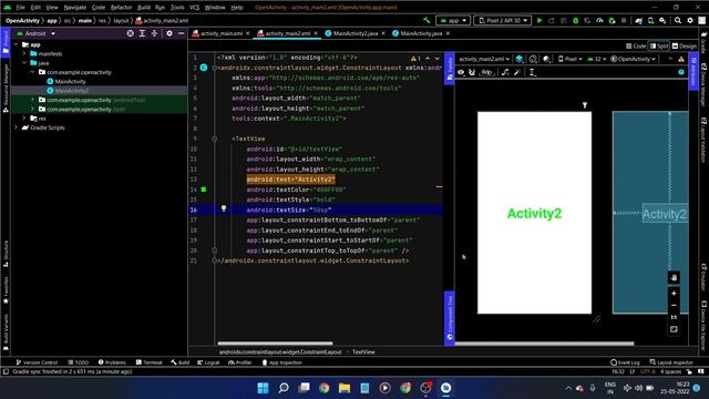 Open New Activity From Android Button Click | Android Studio Button Onclick New Activity | On Click смотреть онлайн