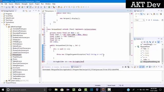 How to move text in Java Swing смотреть онлайн