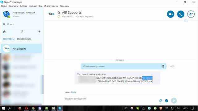 Как узнать где открыт мой аккаунт Skype смотреть онлайн