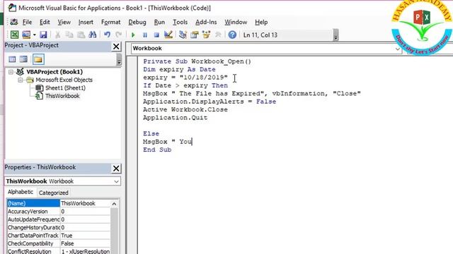 Excel VBA Bangla 64 . How to set an Expiration Date in your Excel File using Excel VBA смотреть онлайн