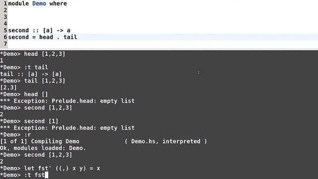 Haskell для начинающих - #57 урок. Деконструкция списков смотреть онлайн