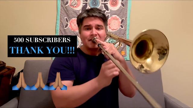 ALL OF ME (Trombone) - 500 SUBSCRIBERS #thankyou смотреть онлайн