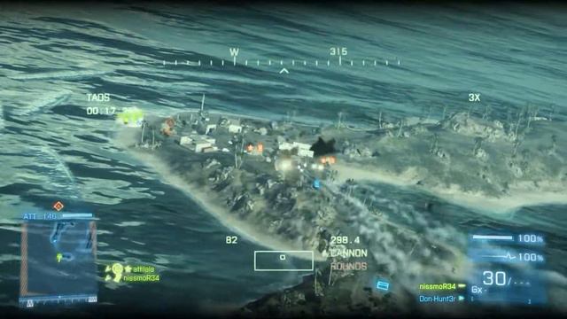 Battlefield 3 Helicopter Gunner Wake Island Rush 1 смотреть онлайн