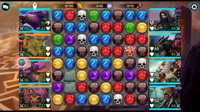 Gems of War - The Labyrinth Pure Faction at Level 100 PF FA смотреть онлайн
