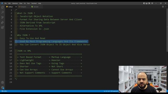 Learn JavaScript In Arabic 2021 - #169 - What Is JSON смотреть онлайн