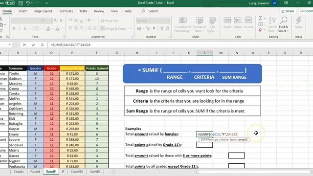 MS Excel | SumIF Function смотреть онлайн