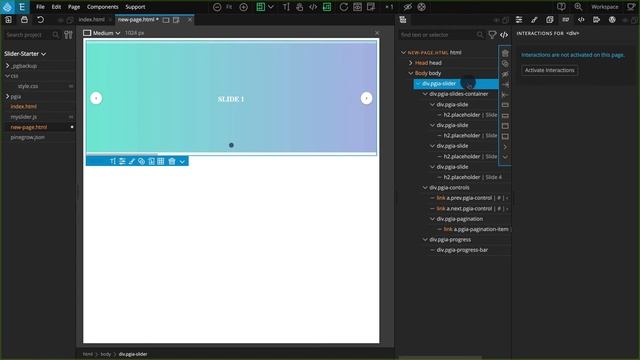 10. Generating reusable JavaScript code - Creating a Slider with Pinegrow Interactions 2 смотреть онлайн