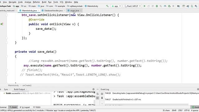 Async task using SQLite (Android) смотреть онлайн