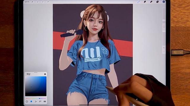 「프로크리에이트 그림」 스케치부터 채색까지 타입랩스 | ipad drawing procreate | 아이패드 레이어 ai смотреть онлайн
