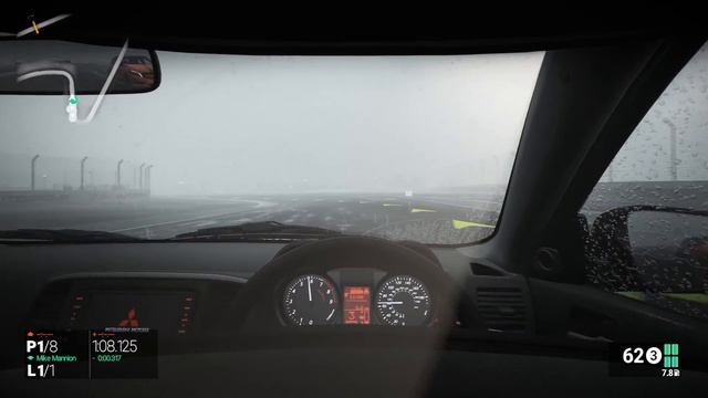 Project CARS / Mitsubishi Lancer Evolution X FQ400 / Heavy Fog Rain