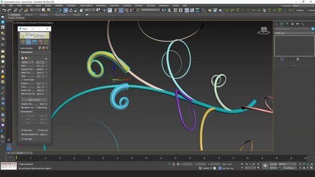 3ds Max - Path Deform Animations made easy, with TurboSplines plugin смотреть онлайн