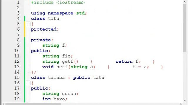 C++ darslar class vorislik 29 01 2021 смотреть онлайн