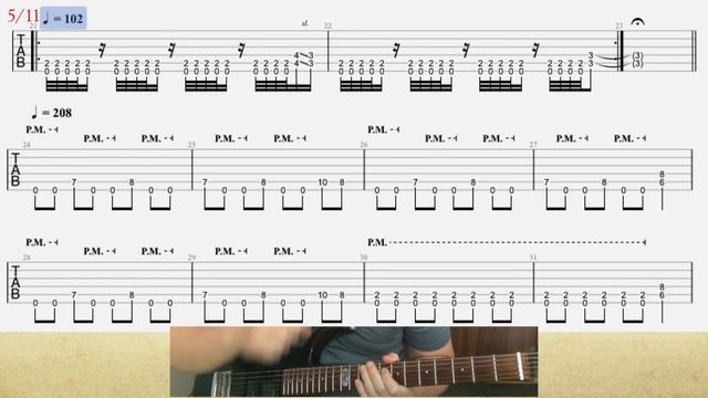 Slayer Kill Again rhythm guitar lesson w tab смотреть онлайн