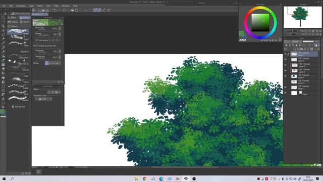 【Clip Studio Paint】How to Draw Anime Style TREE 【Tutorial】 смотреть онлайн