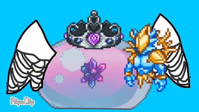 Fighting The Queen Slime with a Jojo Star Platinum(Stardust Guardian) Terraria 1.4 (FlipaClip) смотреть онлайн