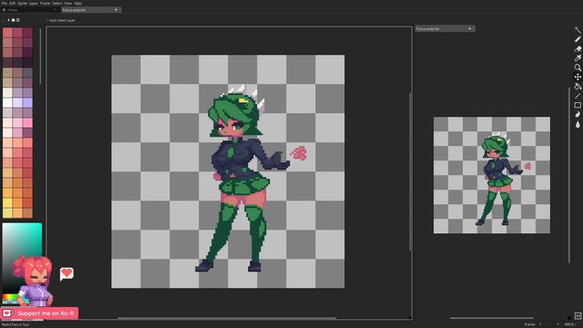 Fukua (Skullgirls) - Pixel art Timelapse - Aseprite смотреть онлайн