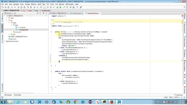 Java Generic Object Serialization/DeSerialization Example смотреть онлайн