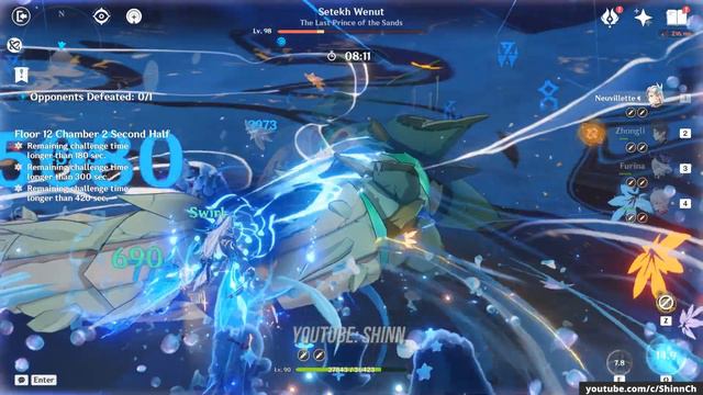 C0 Chiori Navia Double Pyro & C0 Neuvillette Hyper | Spiral Abyss 4.5 - Floor 12 9⭐ | Genshin Impac смотреть онлайн