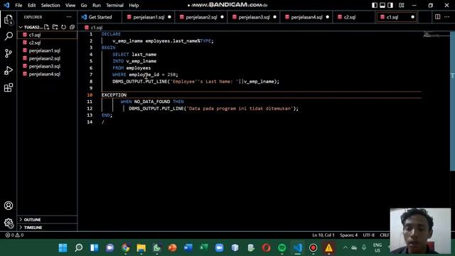 TUGAS 2 SBD || EXCEPTION HANDLING (penjelasan dan praktek) смотреть онлайн