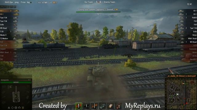WOT: Ensk - KV-1 - 7 frags - смотреть онлайн